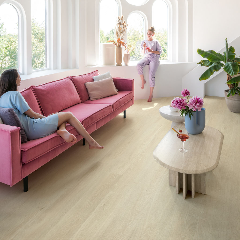 Pavimento Vinilico in SPC Quick-Step Bloom 5+1 | Rovere Della Brezza Beige  – SKU AVMPU40080